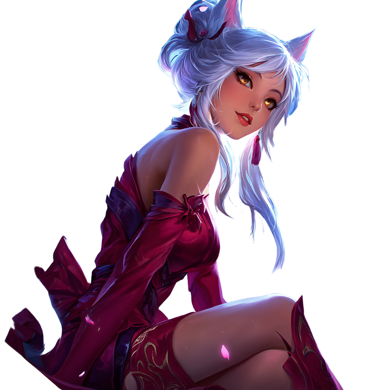 Nine-Tailed Fox Ahri Vinyl Car Decal Sticker – Waterproof & UV-Resistant 