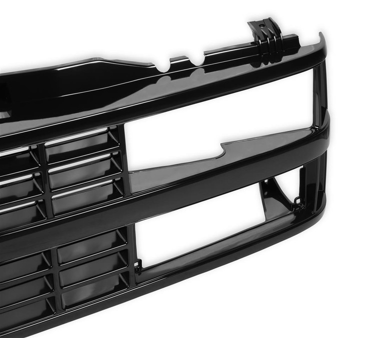 Holley Classic Trucks Grille 04-365 Mesh Style; With Light Cutouts; Black; ABS plastic