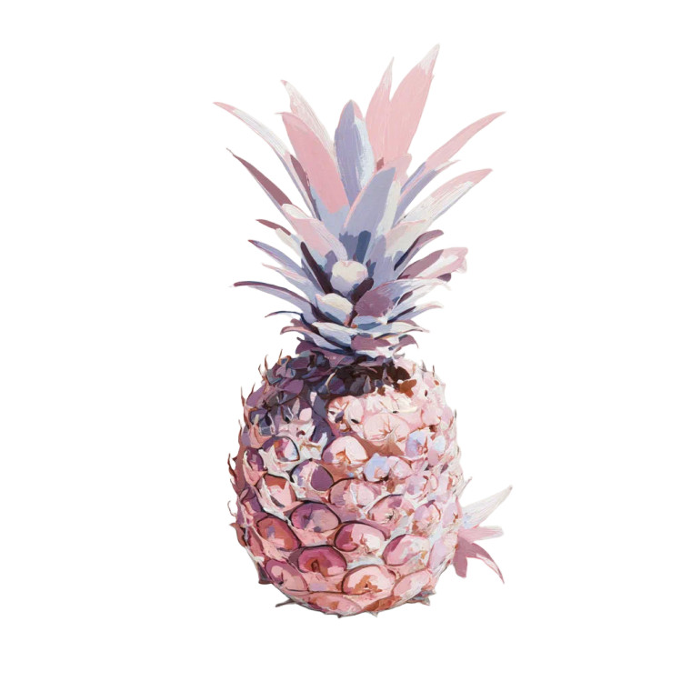 Pink Pineapple Illustration Vinyl Car Decal Sticker – Waterproof & UV-Resistant 