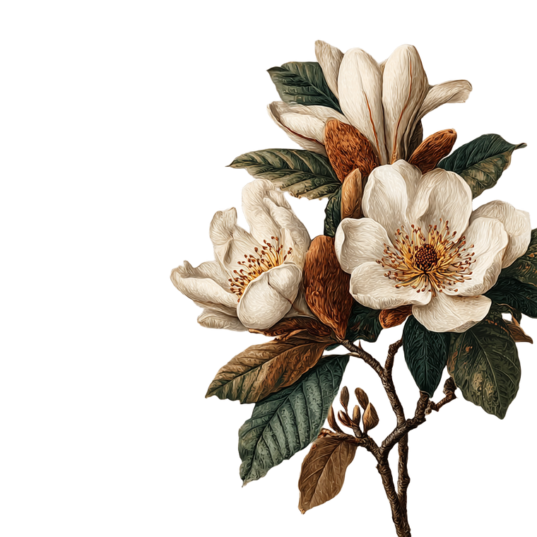 Linen Plant Bloom Vinyl Car Decal Sticker – Waterproof & UV-Resistant 