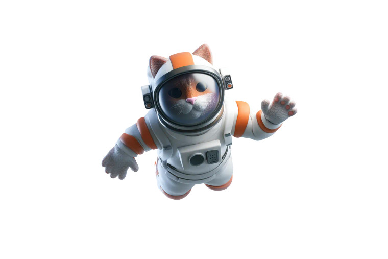 Astronaut Cat V7 Vinyl Car Decal Sticker – Waterproof & UV-Resistant 