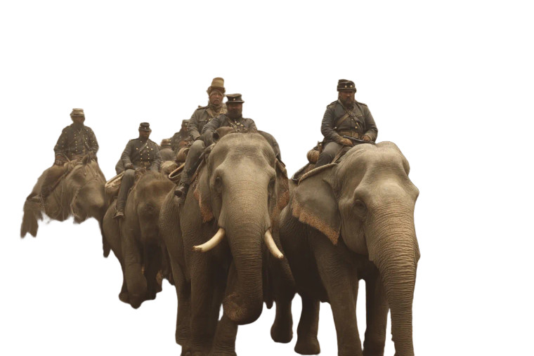 Civil War Elephants Vinyl Car Decal Sticker – Waterproof & UV-Resistant 