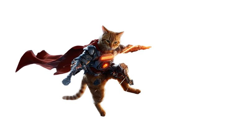 Heroic Space Cat Vinyl Car Decal Sticker – Waterproof & UV-Resistant 