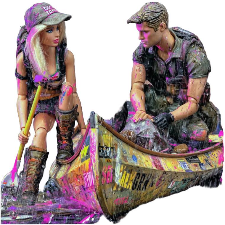 Barbie And Ken Camping Vinyl Car Decal Sticker – Waterproof & UV-Resistant 