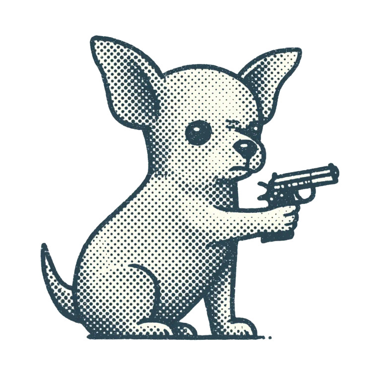 Vintage Cartoon Chihuahua Vinyl Car Decal Sticker – Waterproof & UV-Resistant 