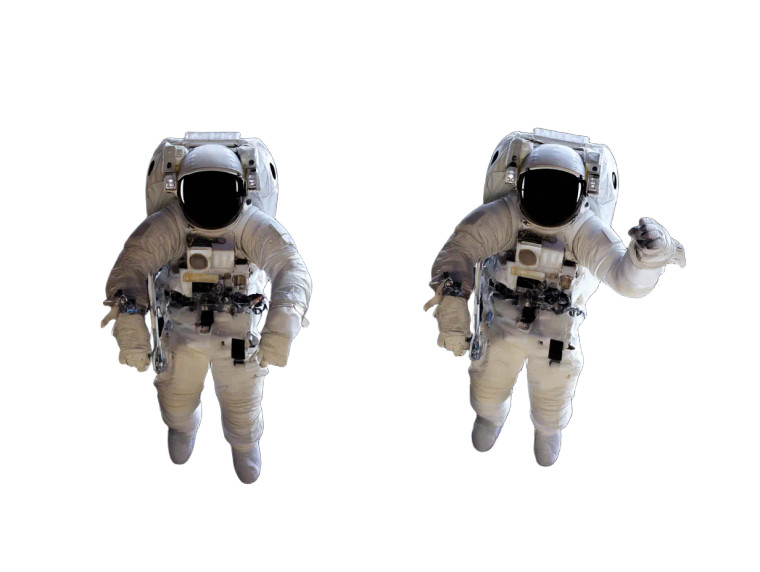 Space Astronauts Floating Vinyl Car Decal Sticker – Waterproof & UV-Resistant 