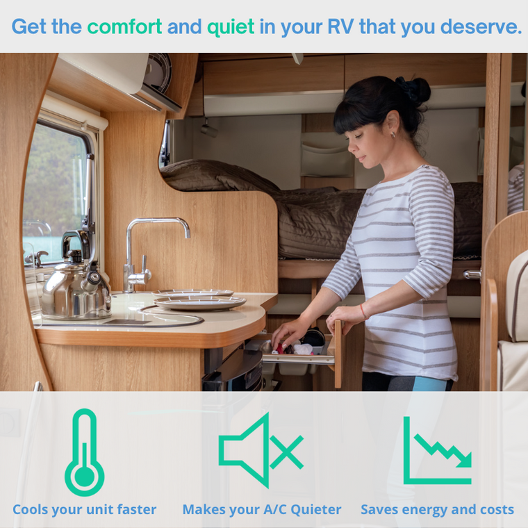 Enhance RV A/C Efficiency | Beige Air Flow System Fits GE Model | Boosts Cooling Speed