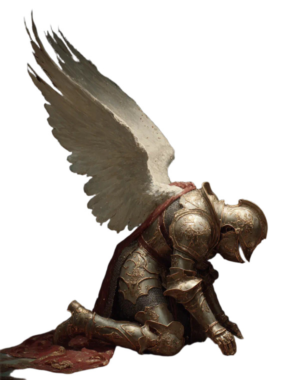 Dark Winged Knight V5 Vinyl Car Decal Sticker – Waterproof & UV-Resistant 
