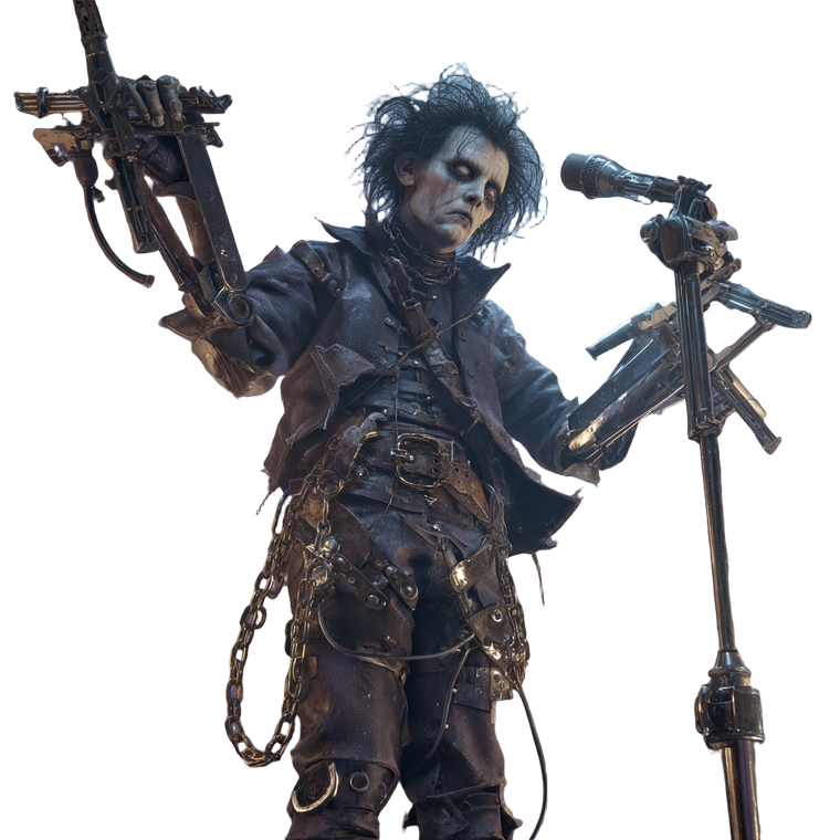Edward Scissorhands Rapper Vinyl Car Decal Sticker – Waterproof & UV-Resistant 