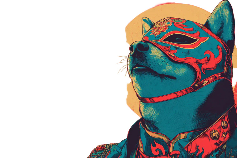 Luchador Shiba Inu V2 Vinyl Car Decal Sticker – Waterproof & UV-Resistant 