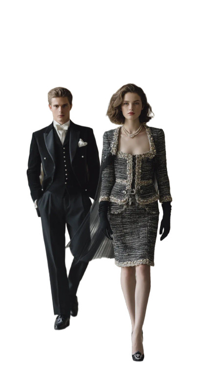 Royal Fashion Couple Vinyl Car Decal Sticker – Waterproof & UV-Resistant 