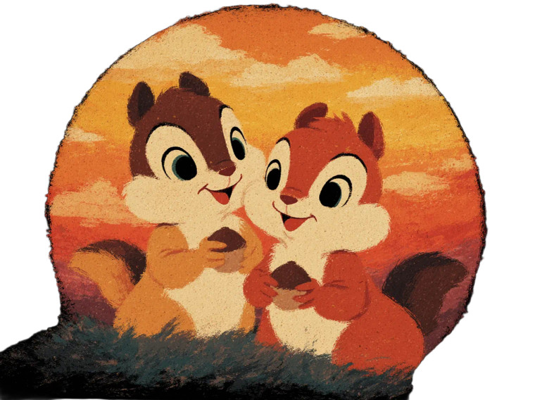 Chip 'N' Dale Wallpaper Vinyl Car Decal Sticker – Waterproof & UV-Resistant 