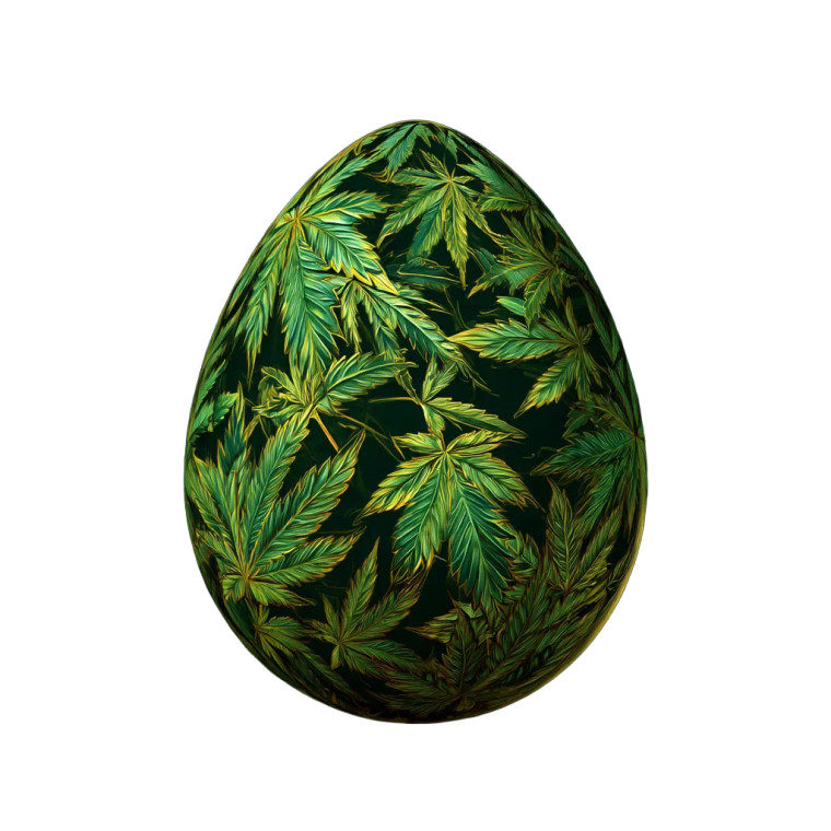 Marijuana Easter Egg V2 Vinyl Car Decal Sticker – Waterproof & UV-Resistant 