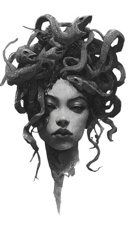 Medusa Head Art Vinyl Car Decal Sticker – Waterproof & UV-Resistant 