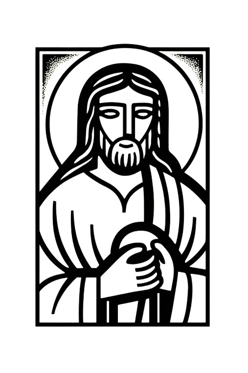 Chibi Jesus Icon Vinyl Car Decal Sticker – Waterproof & UV-Resistant 