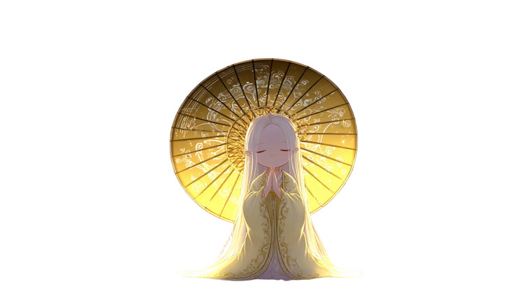 Chibi Goddess Vinyl Car Decal Sticker – Waterproof & UV-Resistant 