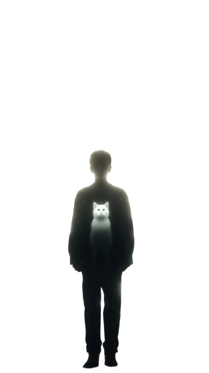 Silhouette With Cat Vinyl Car Decal Sticker – Waterproof & UV-Resistant 