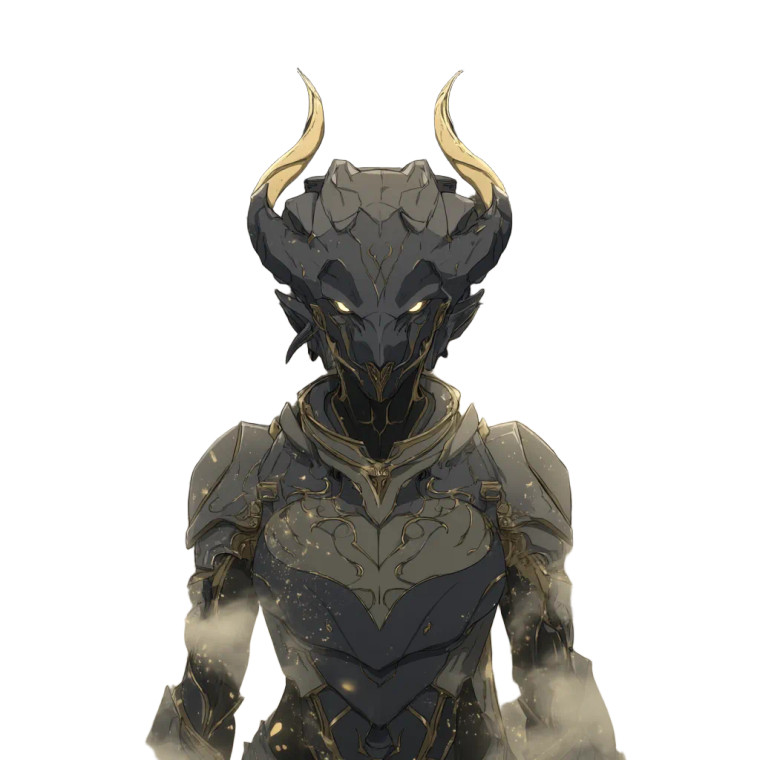 Armored Demon Commander Vinyl Car Decal Sticker – Waterproof & UV-Resistant 