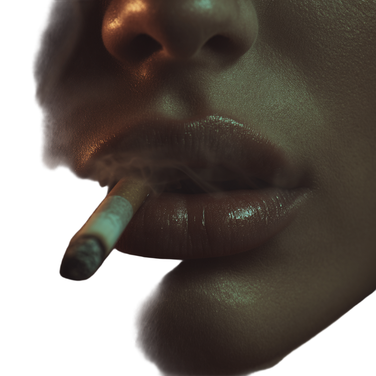 Lit Cigarette Close-Up Vinyl Car Decal Sticker – Waterproof & UV-Resistant 