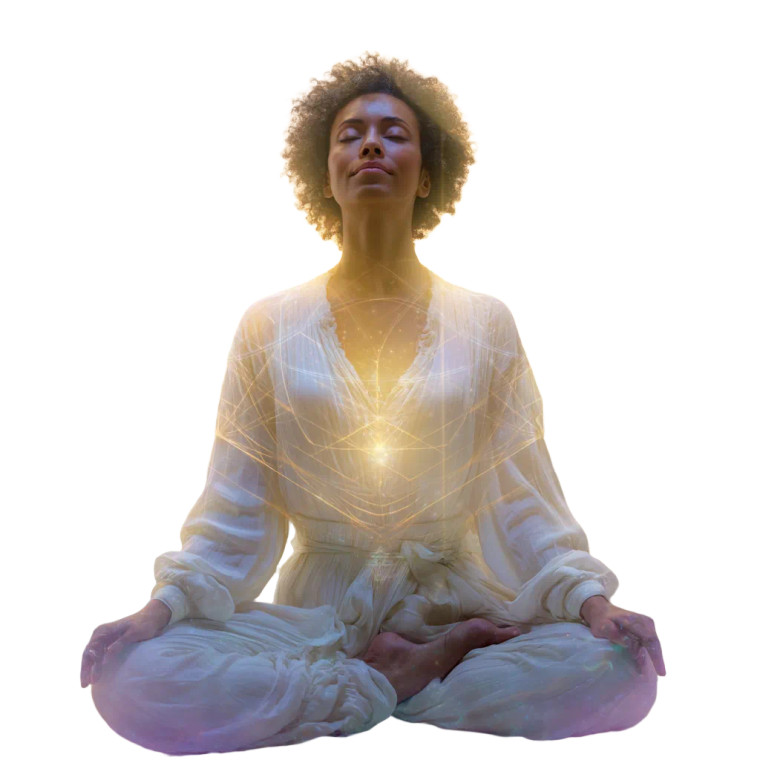 Meditating Woman V37 Vinyl Car Decal Sticker – Waterproof & UV-Resistant 