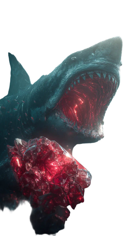Megalodon And Agate Vinyl Car Decal Sticker – Waterproof & UV-Resistant 