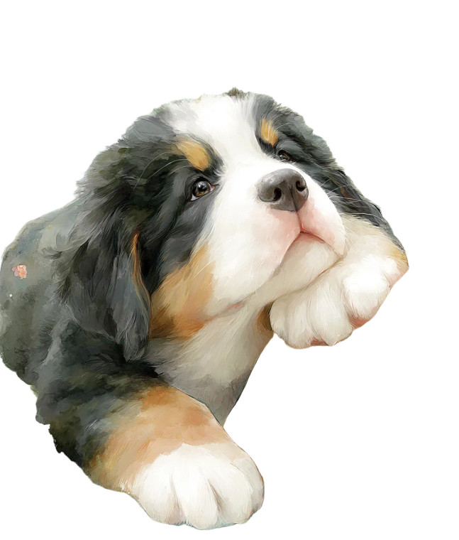 Sleepy Bernese Dog Vinyl Car Decal Sticker – Waterproof & UV-Resistant 