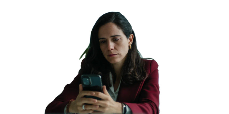 Futuristic Office Woman Vinyl Car Decal Sticker – Waterproof & UV-Resistant 