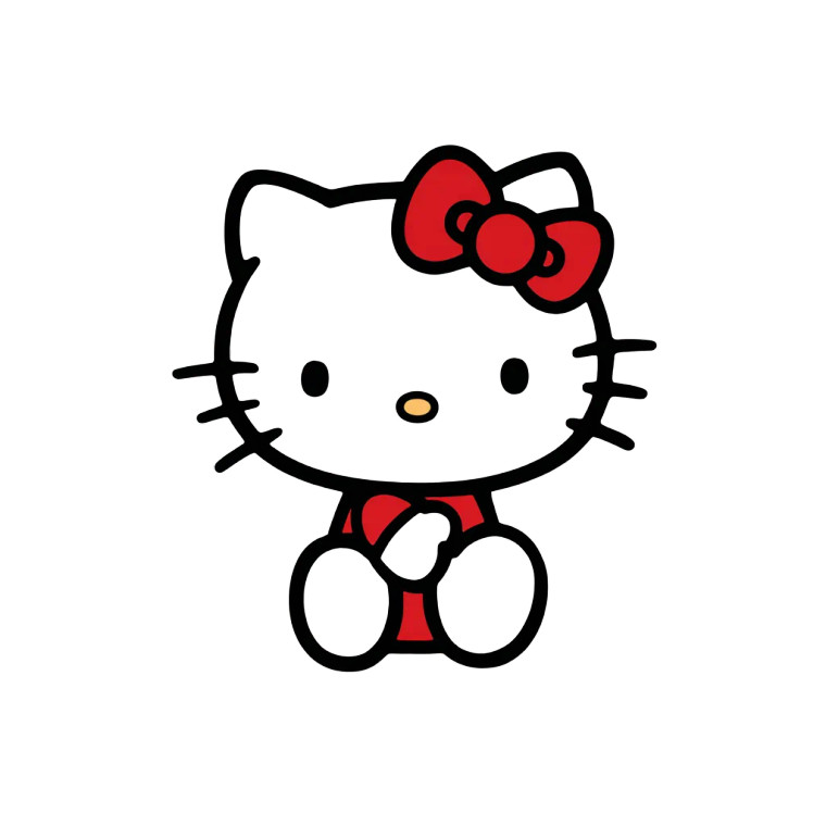 Hello Kitty V5 Vinyl Car Decal Sticker – Waterproof & UV-Resistant 
