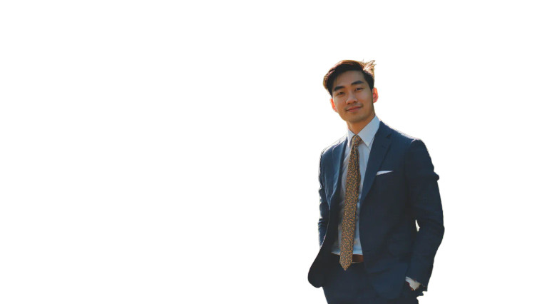 Asian Blue Suit Vinyl Car Decal Sticker – Waterproof & UV-Resistant 