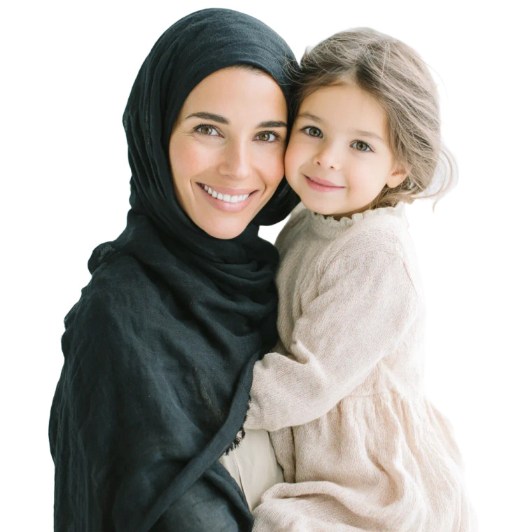 Smiling Muslim Duo Vinyl Car Decal Sticker – Waterproof & UV-Resistant 