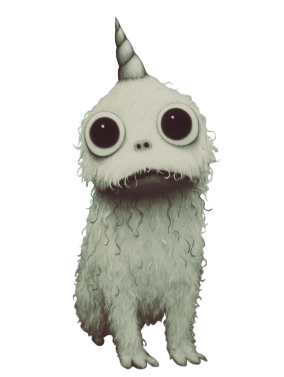 Cute Furry Unicorn Vinyl Car Decal Sticker – Waterproof & UV-Resistant 