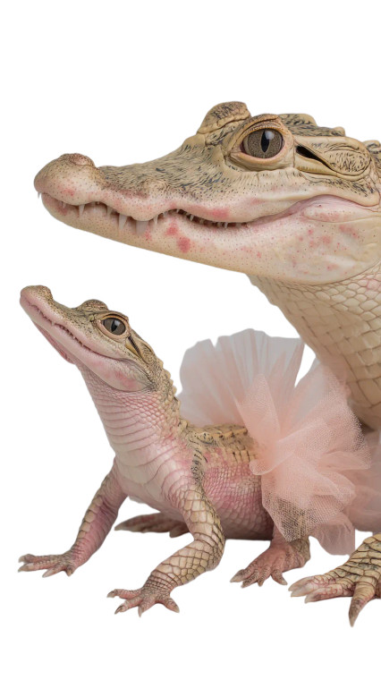 Crocodiles In Tutus Vinyl Car Decal Sticker – Waterproof & UV-Resistant 