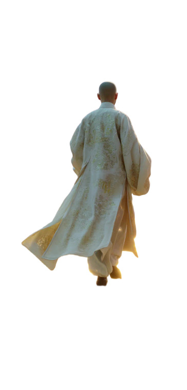 Taoist Priest Walking Vinyl Car Decal Sticker – Waterproof & UV-Resistant 