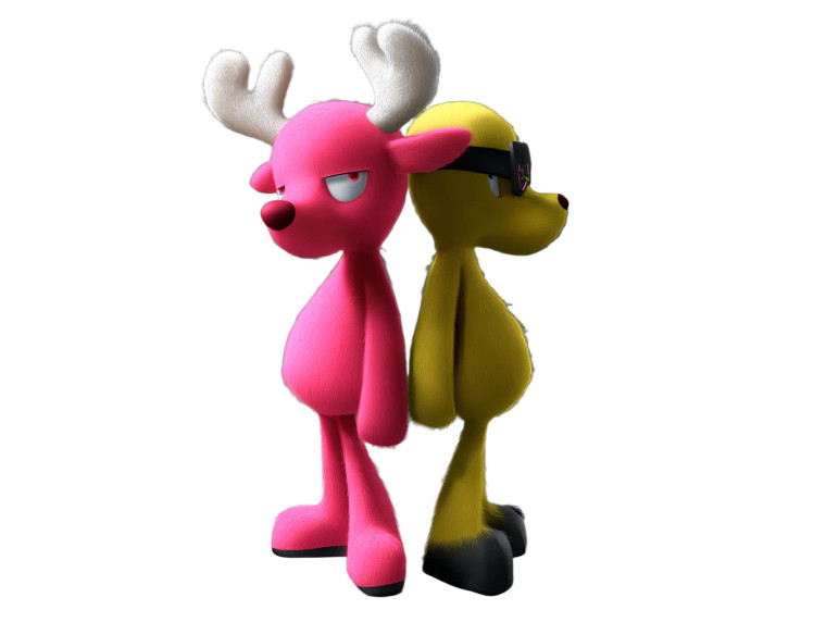 Cute Animal Duo Vinyl Car Decal Sticker – Waterproof & UV-Resistant 