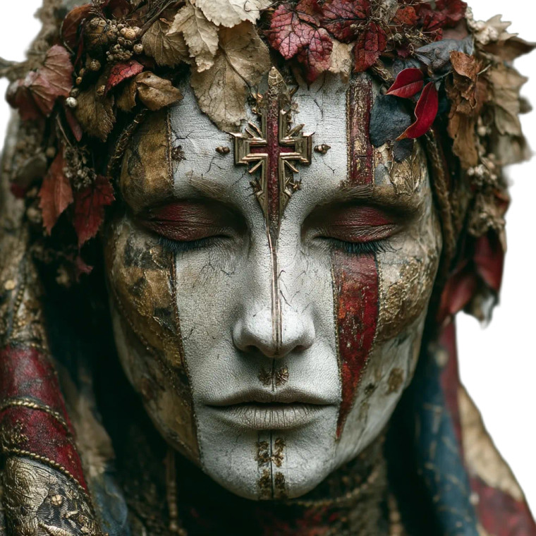 Autumn Lady Vinyl Car Decal Sticker – Waterproof & UV-Resistant 