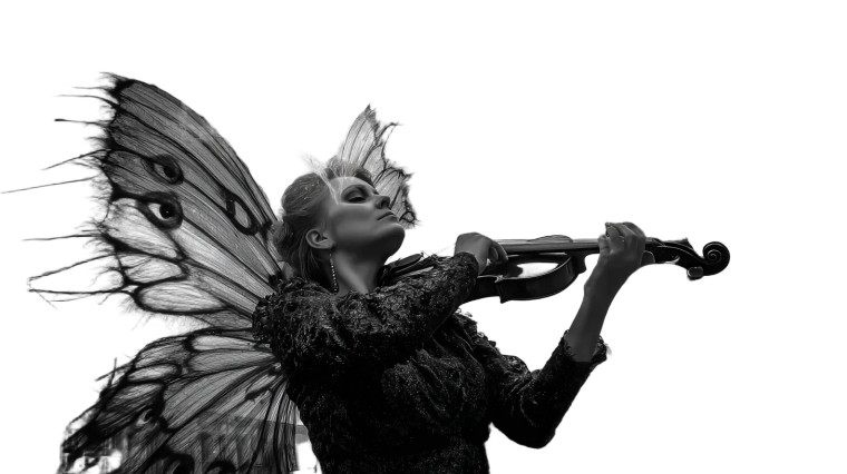 Surreal Violinist Vinyl Car Decal Sticker – Waterproof & UV-Resistant 