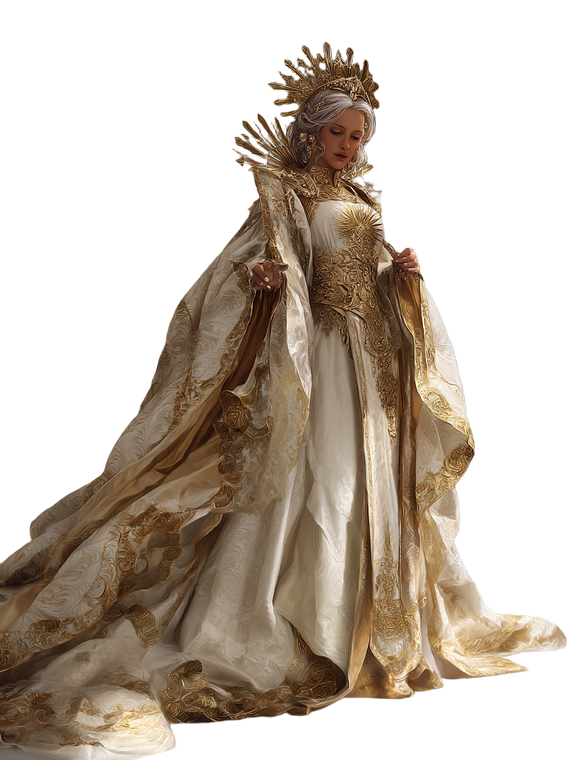 Medieval Golden Queen Vinyl Car Decal Sticker – Waterproof & UV-Resistant 