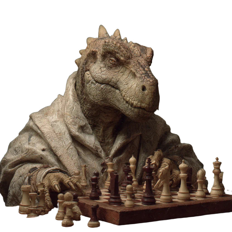 Dinosaur Chess Vinyl Car Decal Sticker – Waterproof & UV-Resistant 