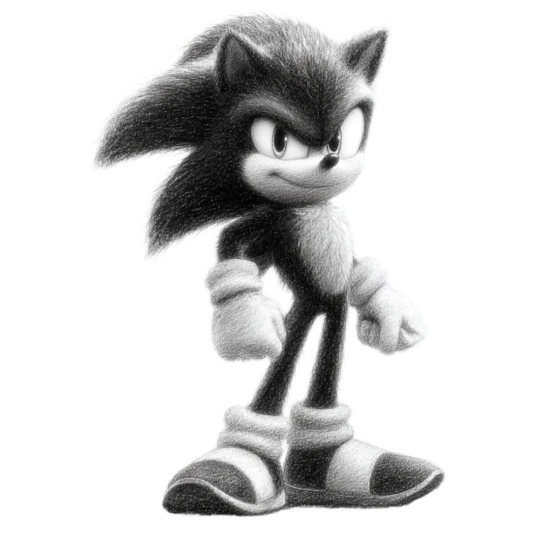 Shadow The Hedgehog V10 Vinyl Car Decal Sticker – Waterproof & UV-Resistant 