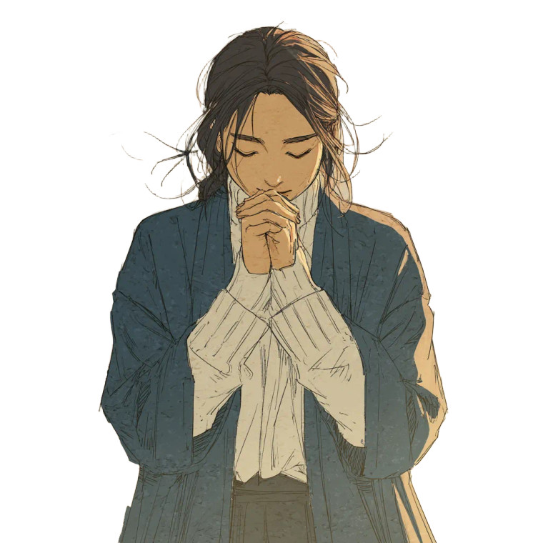 Praying Student Vinyl Car Decal Sticker – Waterproof & UV-Resistant 