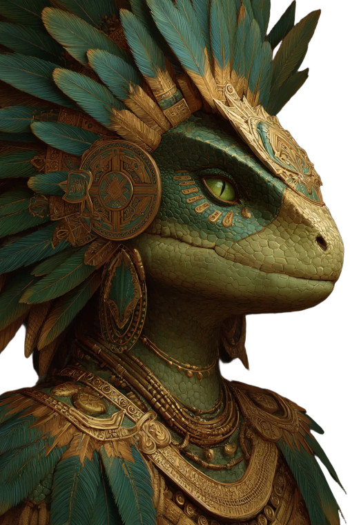 Lizardfolk Aztec Queen Vinyl Car Decal Sticker – Waterproof & UV-Resistant 