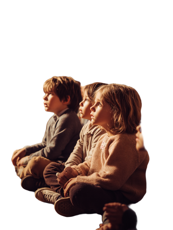 Children Watching Play Vinyl Car Decal Sticker – Waterproof & UV-Resistant 