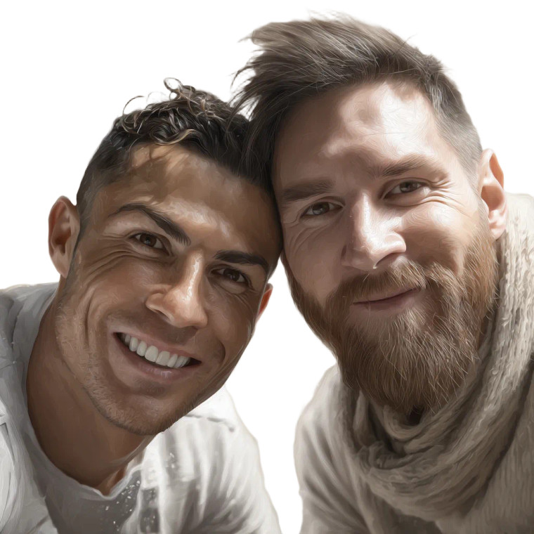 Ronaldo And Messi Vinyl Car Decal Sticker – Waterproof & UV-Resistant 