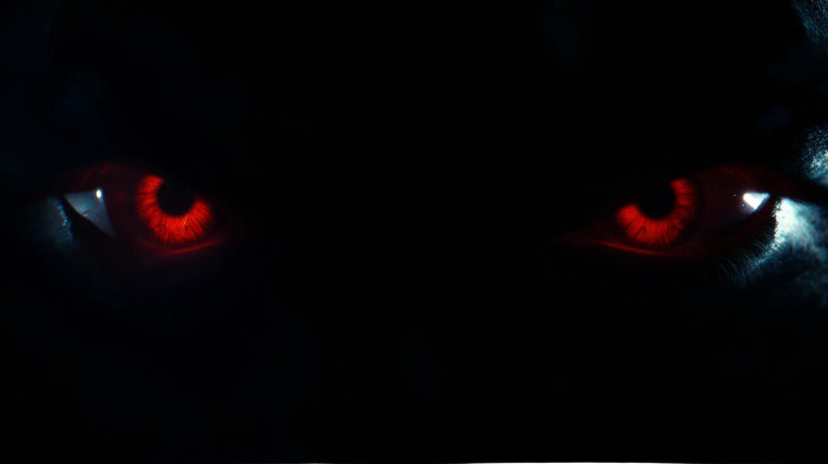 Red Glowing Eyes Vinyl Car Decal Sticker – Waterproof & UV-Resistant 