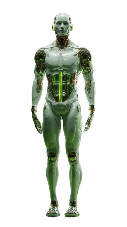 Futuristic Humanoid Robot V22 Vinyl Car Decal Sticker – Waterproof & UV-Resistant 