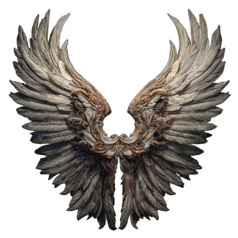 Angel Wings V8 Vinyl Car Decal Sticker – Waterproof & UV-Resistant 