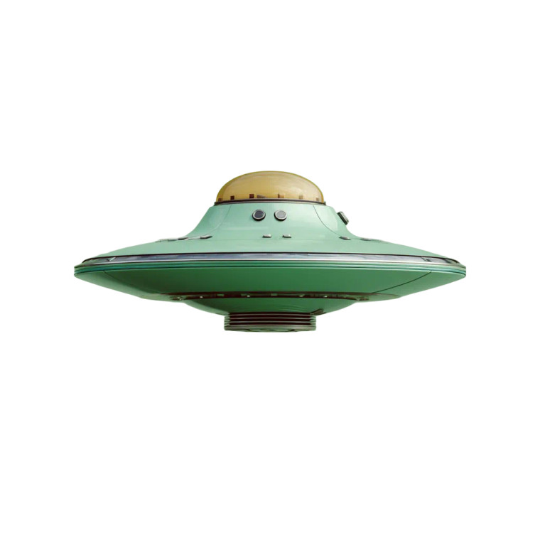 Flying Saucer V2 Vinyl Car Decal Sticker – Waterproof & UV-Resistant 