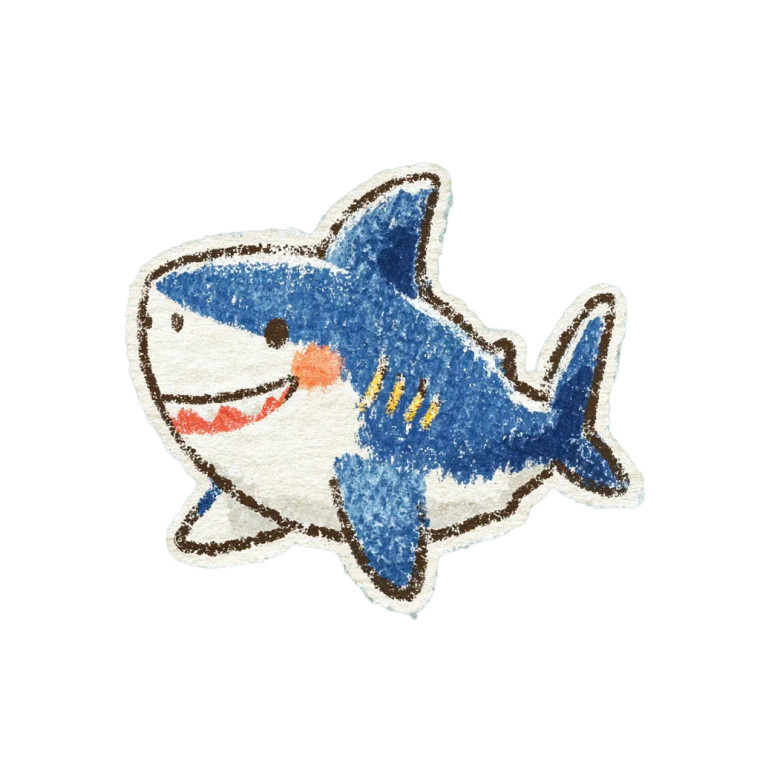 Smiling Shark Icon Vinyl Car Decal Sticker – Waterproof & UV-Resistant 