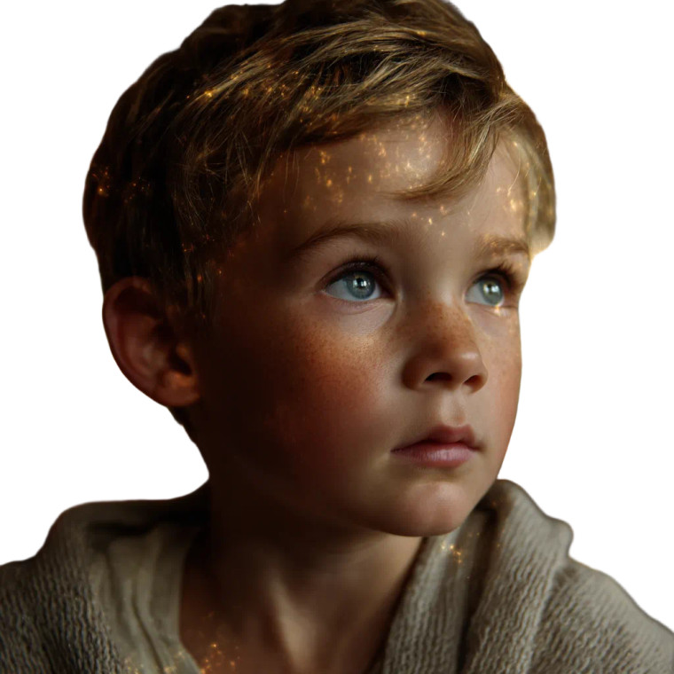 Golden Glow Boy Vinyl Car Decal Sticker – Waterproof & UV-Resistant 