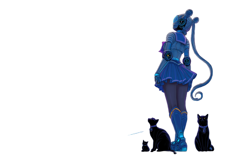Cyberpunk Sailor Moon V4 Vinyl Car Decal Sticker – Waterproof & UV-Resistant 